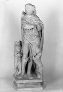groupe sculpté (petite nature) : saint Roch
