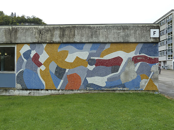 revêtement mural, décor d'architecture : le  ski de fond