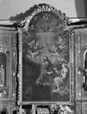 tableau d'autel et son cadre : Jésus au Jardin des oliviers réconforté par un ange