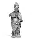 3 statuettes : évêque, saint et sainte