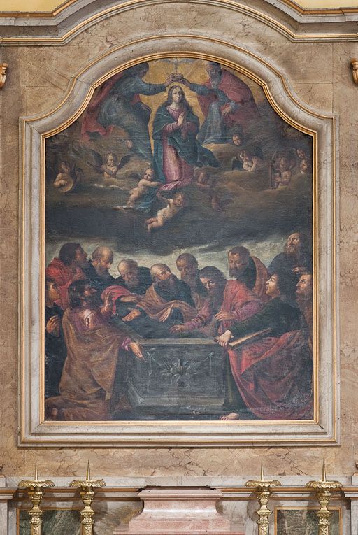tableau d'autel : L'Assomption et le Couronnement de la Vierge