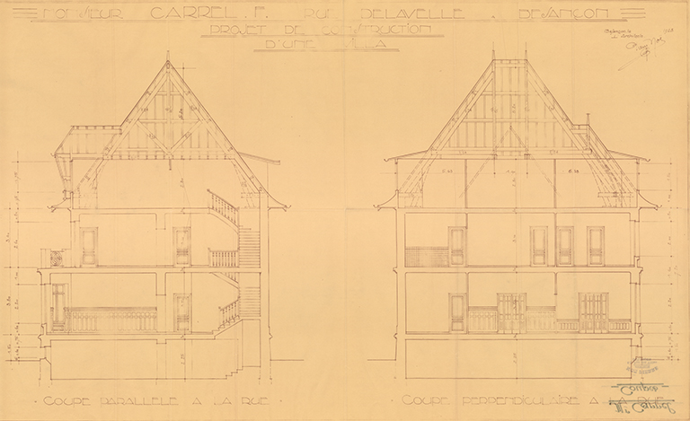 maison (villa Carrel) puis siège de la Chambre départementale d'Agriculture du Doubs, actuellement immeuble de bureaux