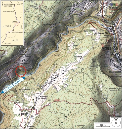murs de soutènement et mur de soutènement à arcades (voie ferrée Andelot - La Cluse)