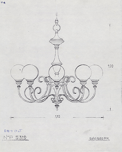 ensemble de 6 lustres et 6 luminaires d'applique