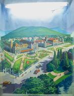 maquette publicitaire : la Station saline de Besançon-la-Mouillère Doubs