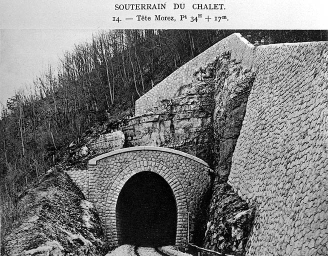 3 tunnels dits souterrains du Grépillon, du Chalet et de Tancua (voie ferrée Andelot - La Cluse)