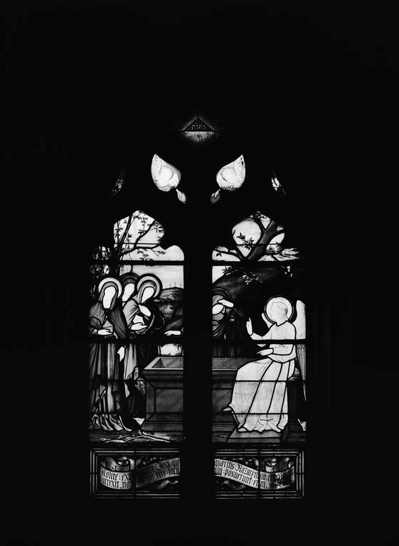verrière (verrière à personnages) : les saintes femmes au tombeau