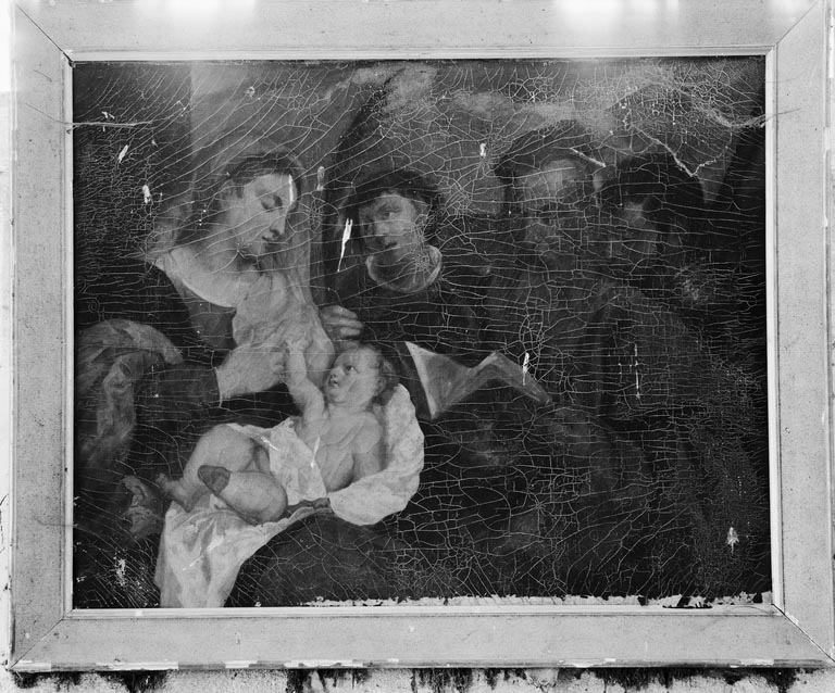 tableau : la Vierge à l' Enfant avec saint Etienne, saint Jérôme et saint Maurice