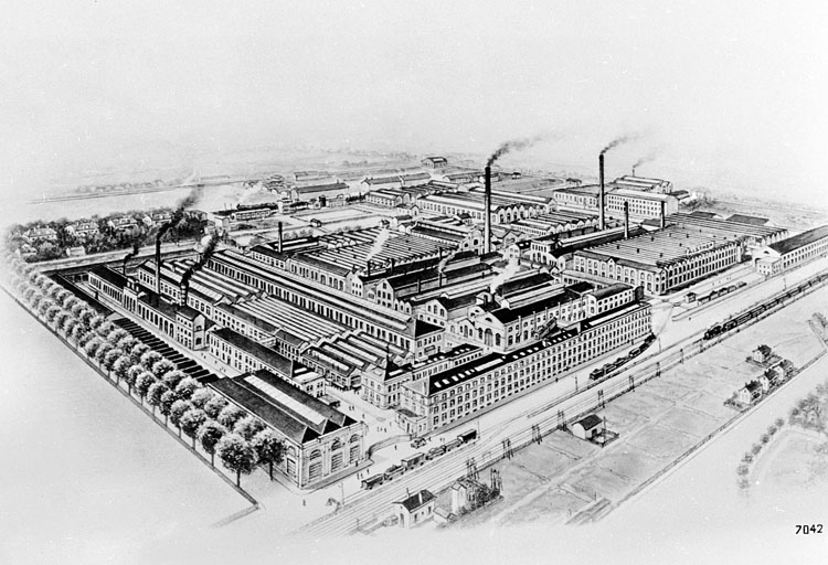 usine de construction mécanique et électrique de la Société alsacienne de Constructions mécaniques (SACM), puis Alsthom, puis Alsthom-Atlantique, puis GEC-Alsthom, actuellement Alstom