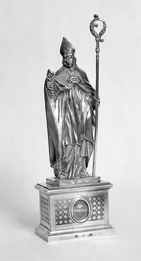 statuette-reliquaire : saint Aignan