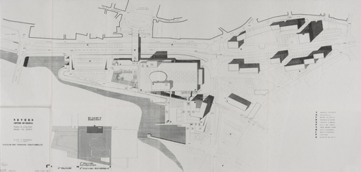 centre culturel (maison de la culture), gymnase et bourse du travail