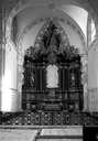 autel, 2 gradins d'autel, tabernacle, retable, 2 statues (ensemble du maître-autel )