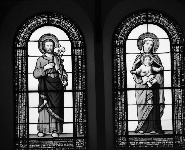 verrières (8, baies 1 à 8), verrière figurée, verrière décorative