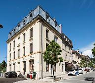 immeuble, maison, imprimerie Genre, ateliers d'horlogerie Dornier, et Aeschlimann et Monbaron