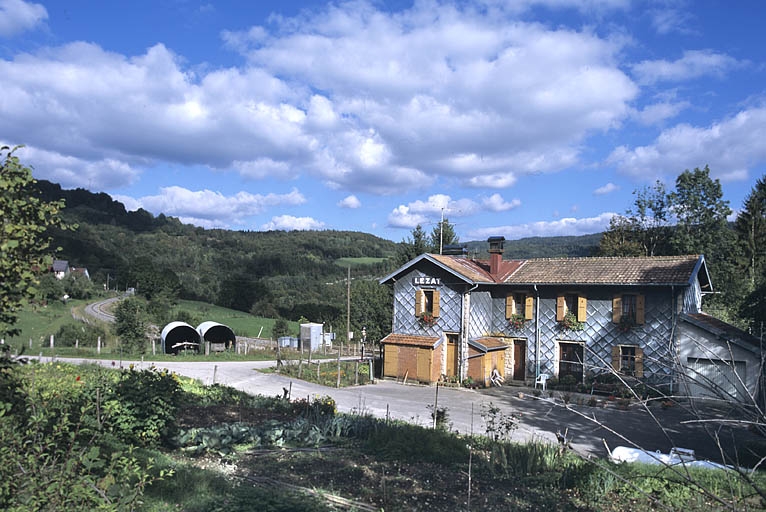 gare dite station de Lézat (voie ferrée Andelot - La Cluse)